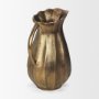 71175 - Anya Antiqued Brass Scalloped Petal Cast Metal Jug