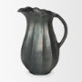 71176 - Anya Matte Black Scalloped Petal Cast Metal Jug