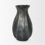 71176 - Anya Matte Black Scalloped Petal Cast Metal Jug