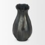 71176 - Anya Matte Black Scalloped Petal Cast Metal Jug