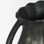 71176 - Anya Matte Black Scalloped Petal Cast Metal Jug