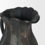 71176 - Anya Matte Black Scalloped Petal Cast Metal Jug