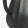 71176 - Anya Matte Black Scalloped Petal Cast Metal Jug