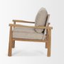 71177 - Witton Gray Fabric Beech Wood Slingback Backrest Accent Lounge Chair