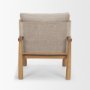 71177 - Witton Gray Fabric Beech Wood Slingback Backrest Accent Lounge Chair