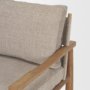 71177 - Witton Gray Fabric Beech Wood Slingback Backrest Accent Lounge Chair