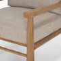 71177 - Witton Gray Fabric Beech Wood Slingback Backrest Accent Lounge Chair