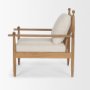 71178 - Danni Beige Fabric Beech Wood Framed Accent Lounge Chair
