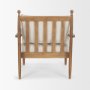 71178 - Danni Beige Fabric Beech Wood Framed Accent Lounge Chair