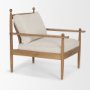 71178 - Danni Beige Fabric Beech Wood Framed Accent Lounge Chair