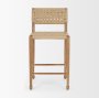71179 - Brinley Woven Paper Rope w/ Brown Wood Frame Counter Stool
