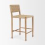 71179 - Brinley Woven Paper Rope w/ Brown Wood Frame Counter Stool