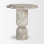 71181-AB - Nylah Solid Pink Marble Round Accent Table