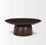 71183 - Sadira Small Mid-Dark Brown Solid Wood Round Riser