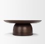 71183 - Sadira Small Mid-Dark Brown Solid Wood Round Riser