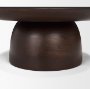 71183 - Sadira Small Mid-Dark Brown Solid Wood Round Riser