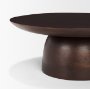 71183 - Sadira Small Mid-Dark Brown Solid Wood Round Riser