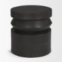 71185 - Rashama Dark Brown Wood Stacked Geometric Round Accent Table