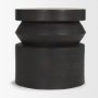 71185 - Rashama Dark Brown Wood Stacked Geometric Round Accent Table