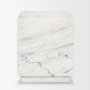 71192 - Matteo Solid White Marble Square Side Table