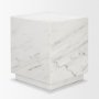 71192 - Matteo Solid White Marble Square Side Table