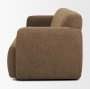 71196 - Saga Textured Brown Plush Fabric 3 Seater Sofa