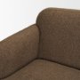 71196 - Saga Textured Brown Plush Fabric 3 Seater Sofa