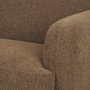 71196 - Saga Textured Brown Plush Fabric 3 Seater Sofa