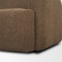 71196 - Saga Textured Brown Plush Fabric 3 Seater Sofa