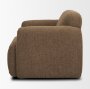 71198 - Saga Textured Brown Plush Fabric Upholstered Chair