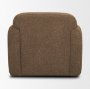 71198 - Saga Textured Brown Plush Fabric Upholstered Chair