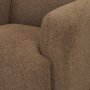71198 - Saga Textured Brown Plush Fabric Upholstered Chair