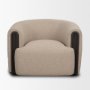 71200 - Kornelia Textured Mushroom Fabric Barrel Accent Chair