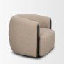 71200 - Kornelia Textured Mushroom Fabric Barrel Accent Chair