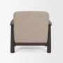 71201 - Willmar Textured Mushroom Gray Fabric Espresso Brown Wood Accent Lounge Chair