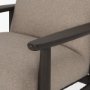 71201 - Willmar Textured Mushroom Gray Fabric Espresso Brown Wood Accent Lounge Chair