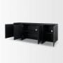 71207 - Rowan Black Oak Wood Closed 4 Door Sideboard