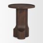 71212 - Cayson Dark Brown Sculptural Round Accent Table