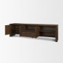 71229 - Belford 94" Dark Brown Oak Wood Media Console