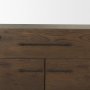 71231 - Belford 2-Door Open Dark Brown Oak Wood Shelving Unit