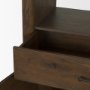 71231 - Belford 2-Door Open Dark Brown Oak Wood Shelving Unit