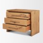 71235 - Belford 3-Drawer Light Brown Oak Wood Closed Nightstand