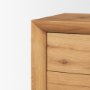 71235 - Belford 3-Drawer Light Brown Oak Wood Closed Nightstand