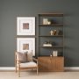 71119-AB - Baron Light Brown Wood w/ Gunmetal 2-Door Open Shelving Unit