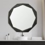 69030 - Aramis II 41L x 41H Octagon Black Wood Frame Wall Mirror
