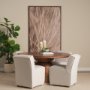 71150 - Akira Small Textured Beige Metal Pillar Candle Holder