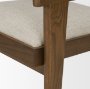 71245 - Reid Framed Brown Cane Cream Fabric Dining Armchair