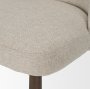 71246 - Abbie Curved Back Oatmeal Fabric Armless Dining Chair