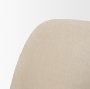 71247 - Abbie Curved Back Oatmeal Fabric Dining Side Chair