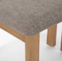71250 - Soho Curved Open Back Gray Chenille Tripod Frame Dining Side Chair